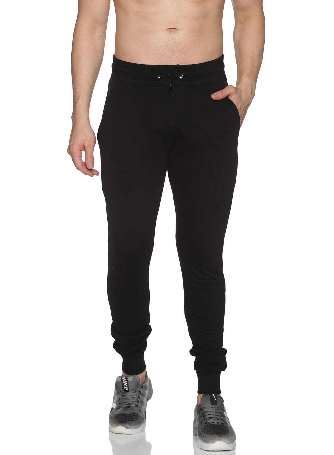 Men's Solid Joggers /Trackpants (Black)