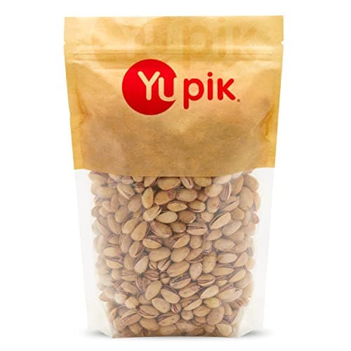 Yupik Dry Roasted Salted Pistachios, In Shell, 2.2 lb (35.2 oz), Gluten-Free, Kosher, Crunchy Nuts from California, Lightly Salted, Oil-Free, Source of Fiber & Iron, Savory Snack Once Shelled