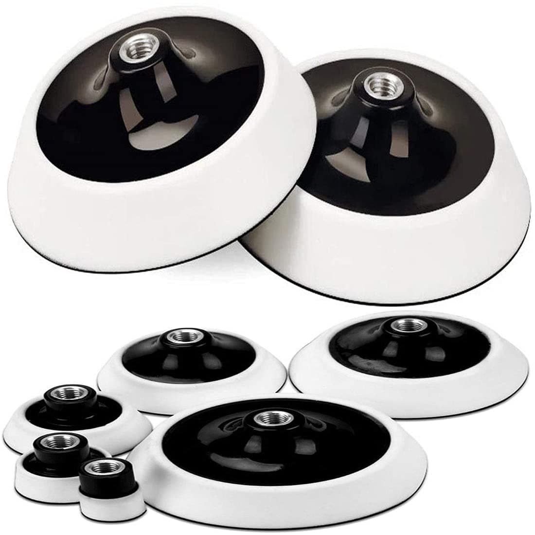 DIY Crafts High RPM Backing Pad For Your Kit Wool Felt Pads Disc Backing Pad Drill Adapter Kit M10/14 Universal Nut Drill Machine Other Machines (4 Pcs, 6".inch Backing Pad Only)