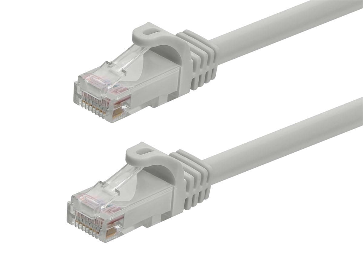 Monoprice Cat6 100ft Gray Patch Cable UTP 24AWG 550MHz Pure Bare Copper Snagless RJ45 Flexboot Series Ethernet Cable- Pack of 1
