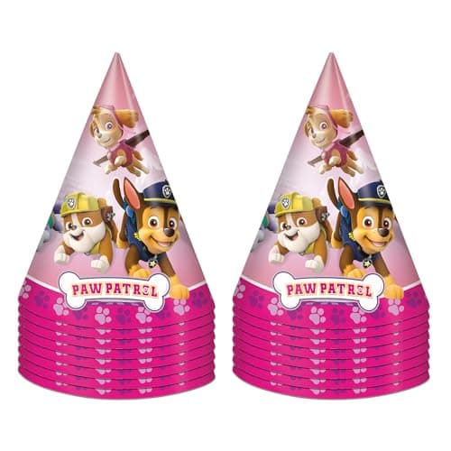 Unique Paw Patrol Girl Party Hats 16 Party Hats with Celebrate With Me Sticker Kids Birthday Party Supplies