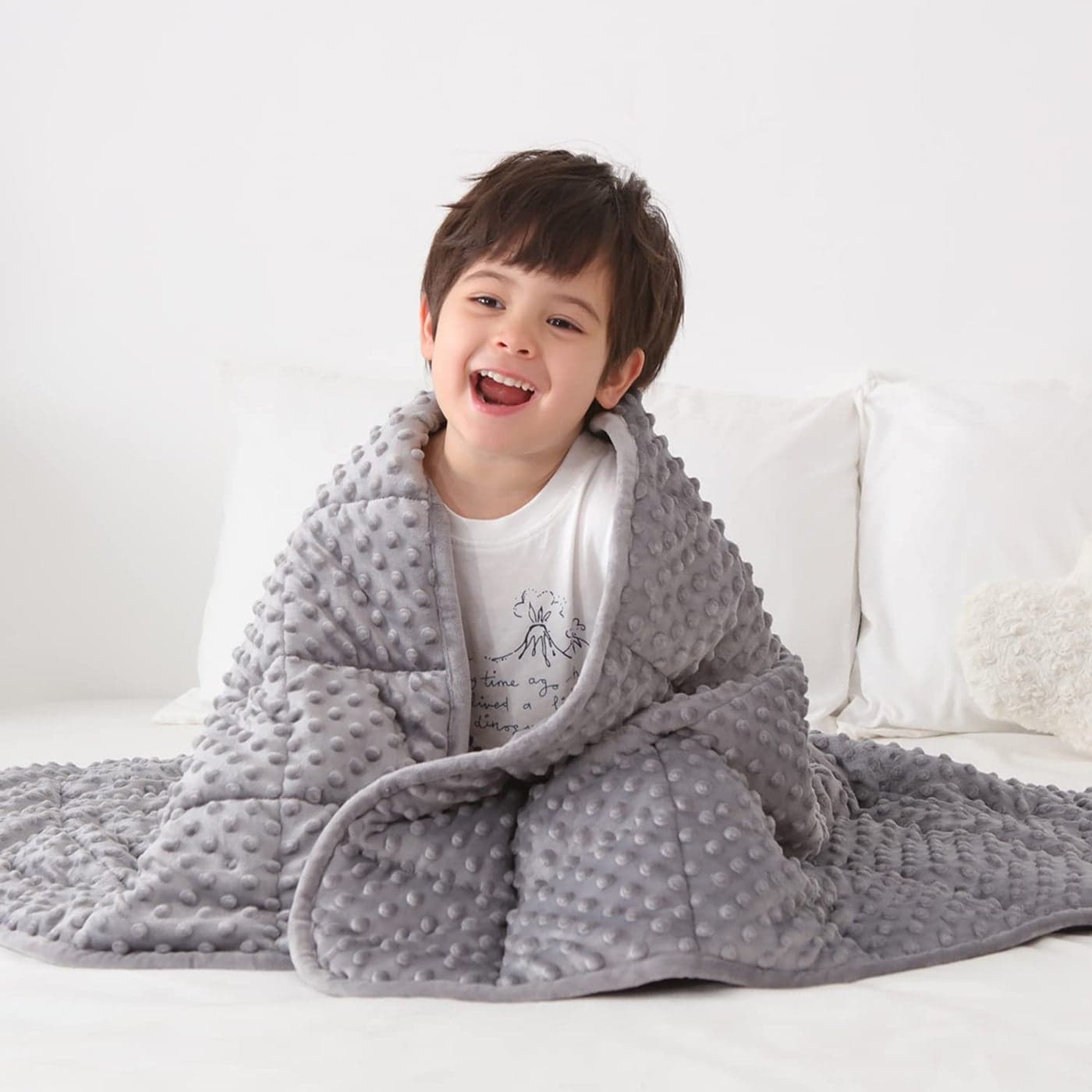 Huloo Sleep Kids Weighted Blanket Twin 5lbs 3648Gray Breathable Soft Minky Weighted Throw Blanket for All SeasonHeavy Blanket with Premium Glass Beads