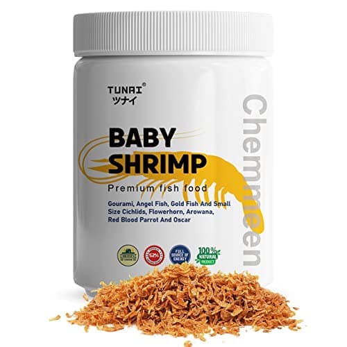 Tunai Chemmeen Whole Sun Dried Shrimps Aquarium Fish Treat |20g| Fish Food for All Life Stages of Flowerhorn, Arowana, Red Blood Parrot, Oscar, Cichlids and Turtles