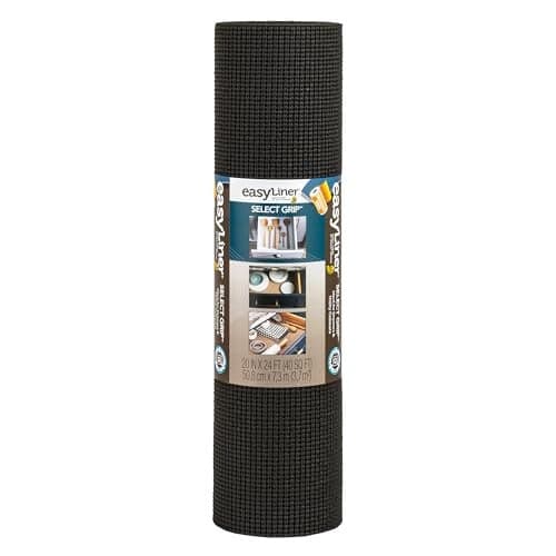 Duck Brand Select Grip Easy Liner Shelf and Drawer Liner, Non-Adhesive, 20-Inch x 24-Feet, Black