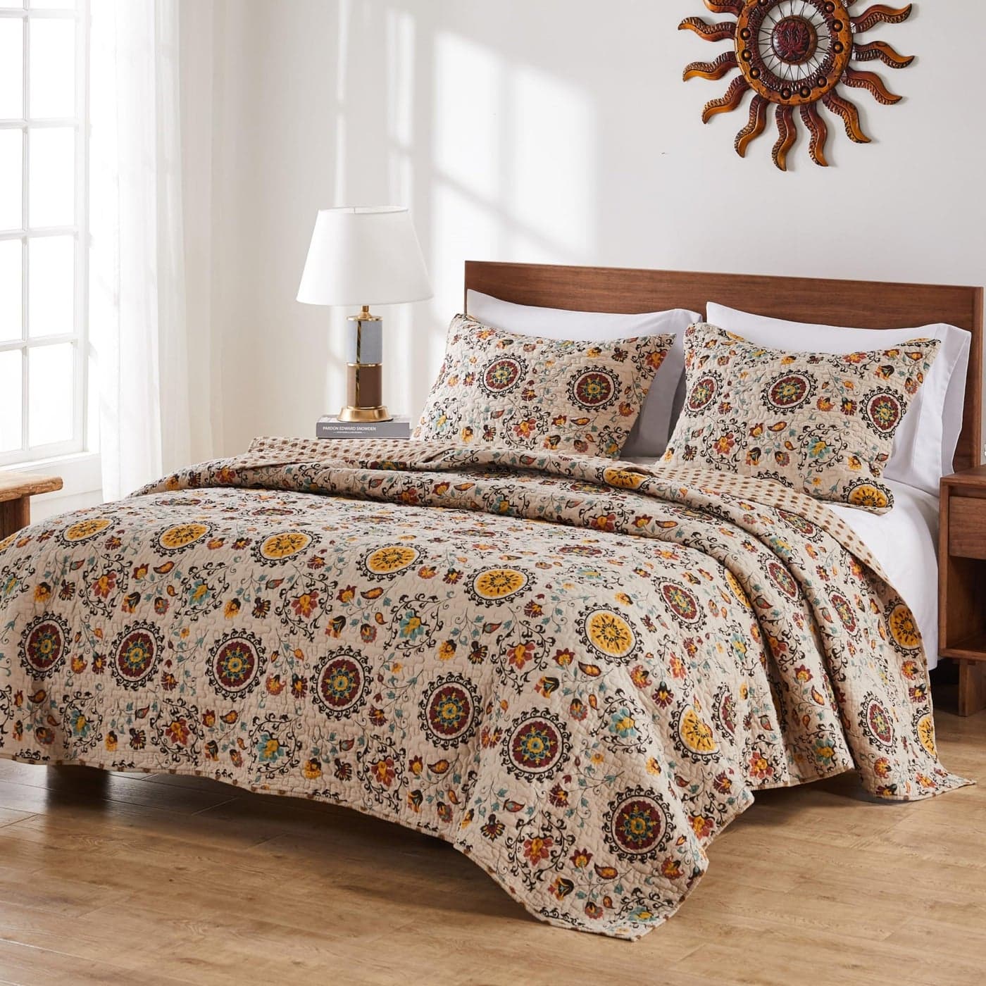 Greenland Home 2Piece Andorra Quilt Set Twin Multicolor