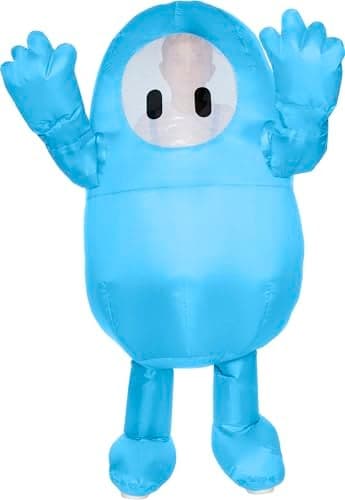 InSpirit Designs Fall Guys Blue Inflatable Kids Costume Officially Licensed Halloween Outfit for Boys and Girls Fall Guys Inflatable