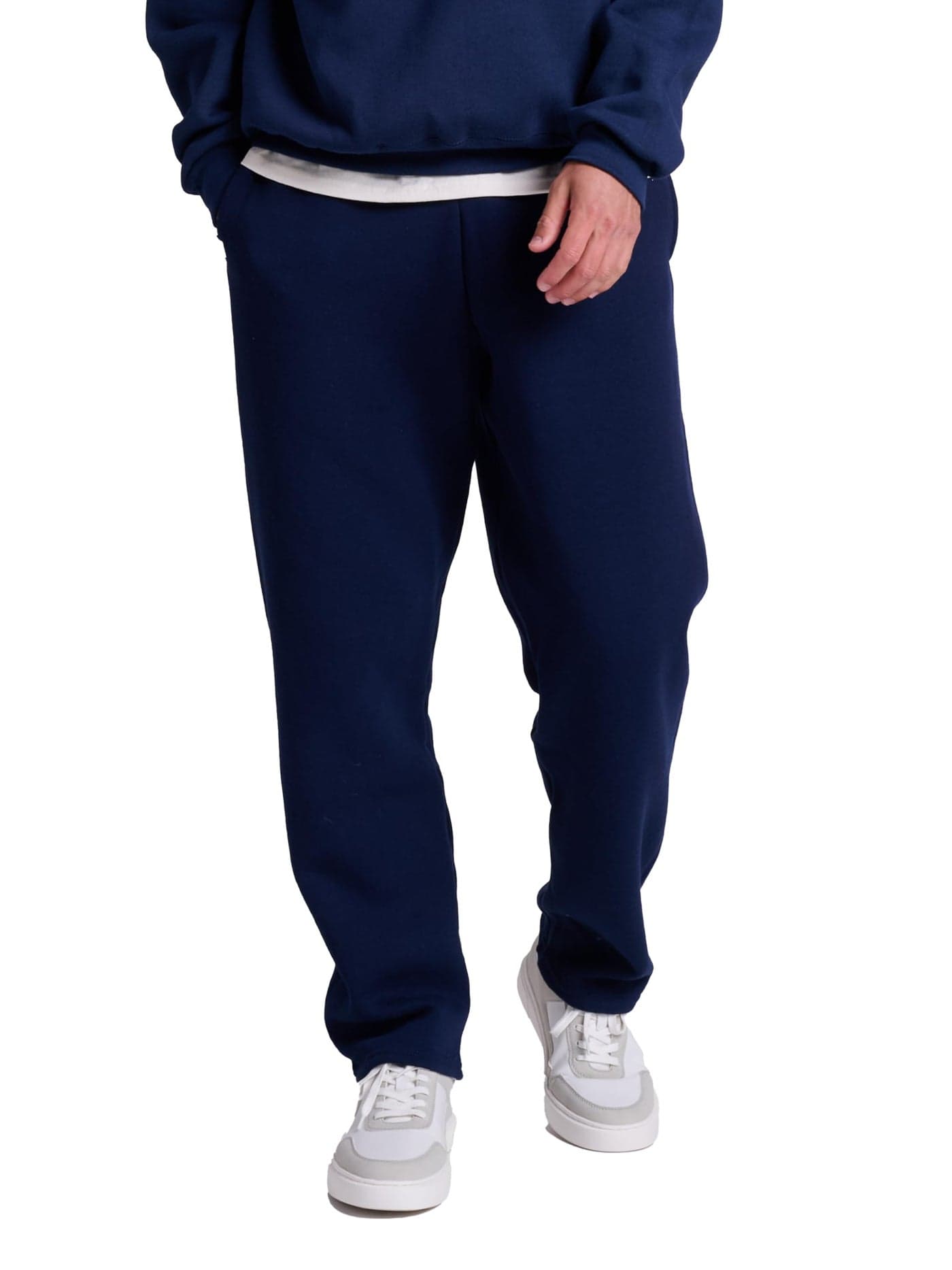 Russell Athletic Men's Dr-Power Fleece Open Bottom Pocket Pant, Navy, Medium