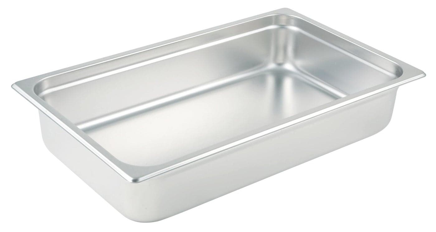 Winco AntiJamming Steam Pan FullSize x 4InchStainless SteelMedium