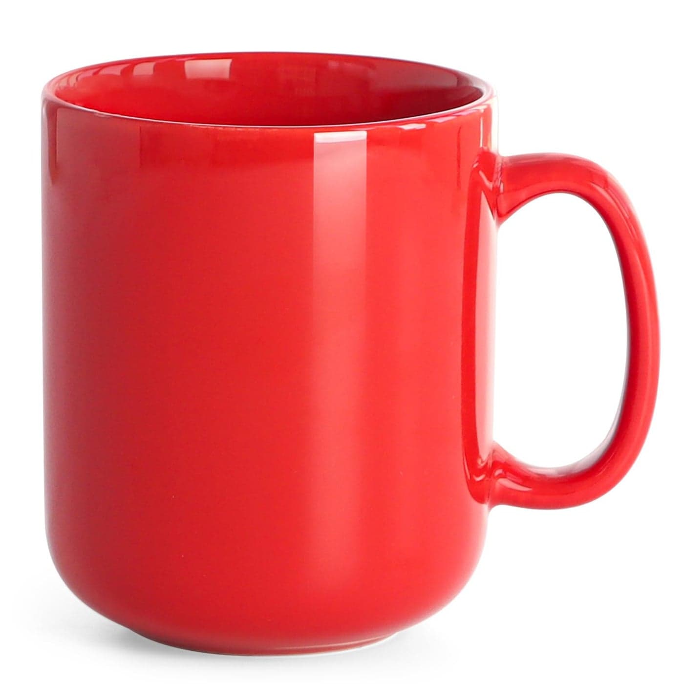 harebe 20 OZ Large Coffee Mug Smooth Ceramic Tea Cup for Office and Home Big Capacity with Handle Red