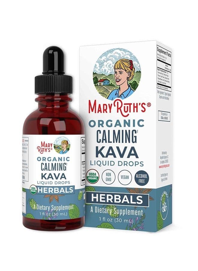 Herbal Supplement Drop, Calmness and Relaxation, Pack of 1, USDA Kava Root, Sugar Free, Support Sleep, Calm, and Stress Relief, Vegan, Non-GMO, Gluten Free, 30 Servings
