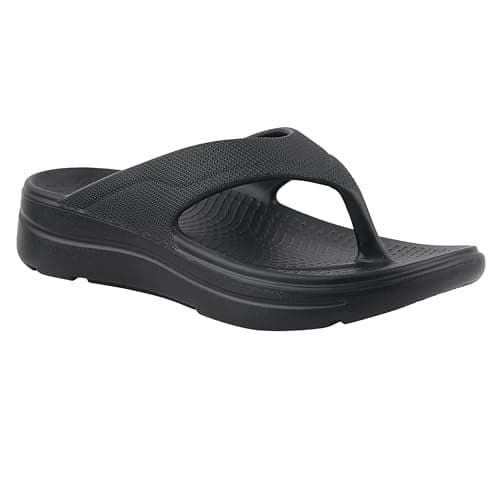 Neoz Extra Soft Men's Slippers with Cushion FootBed for Adult | Comfortable & Light Weight | Stylish & Anti-Skid | Waterproof & Regular Flip Flops for Gents/Boys, M-ZENO-NERO_9