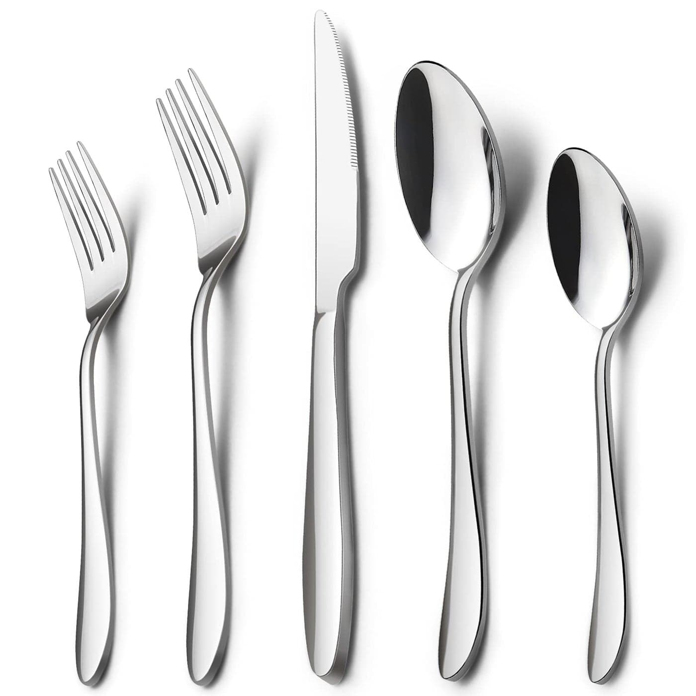 HaWare Silverware Set 10Piece Flatware Set Stainless Steel Cutlery Set for CouplesSinglesStudents Service for 2 Mirror Polished Dishwasher Safe
