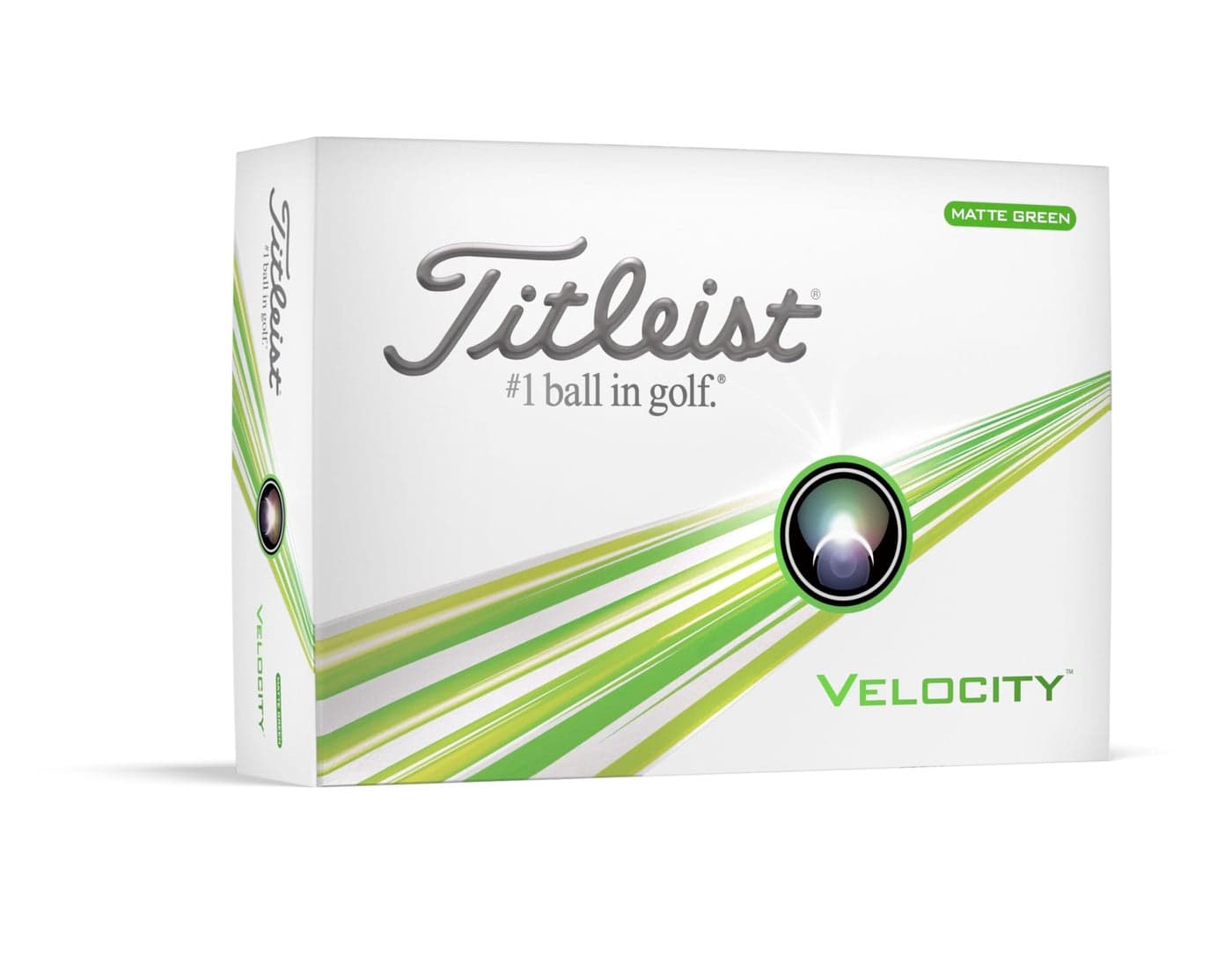 Titleist Velocity Golf Balls, Matte Green (One Dozen)