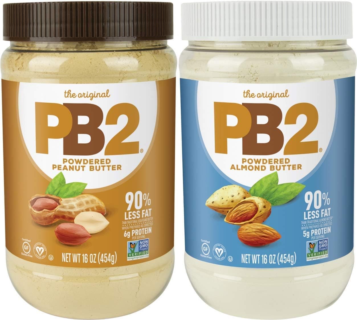 PB2 Bundle Peanut Butter and Almond Butter Powder - 16 oz Jars