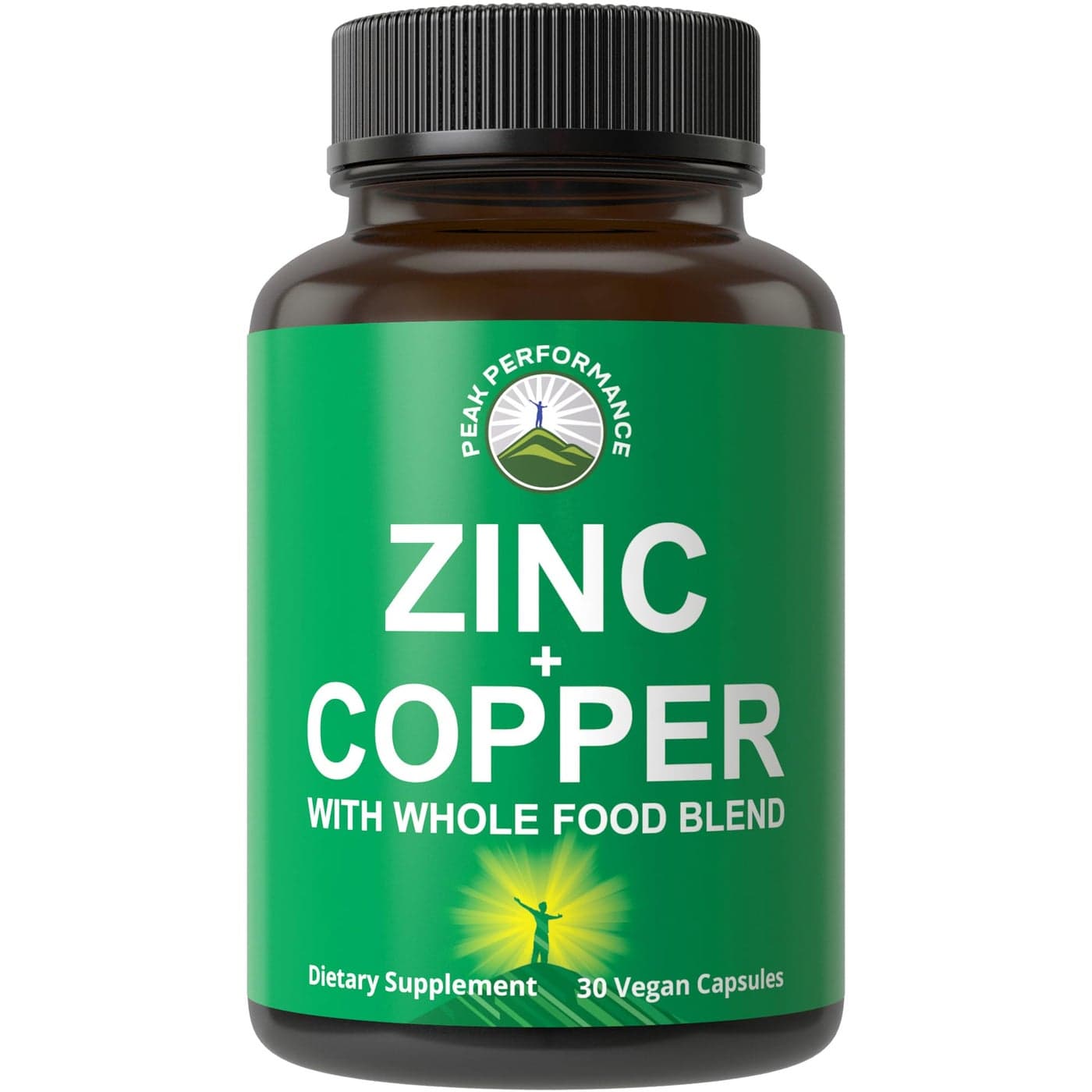Zinc with Copper Whole Food Blend of 25 Vegetables and Fruits for Max Absorption Immune Support Supplement Capsules Two Essential Minerals for Immunity Zinc Vitamin Pills for Men and Women