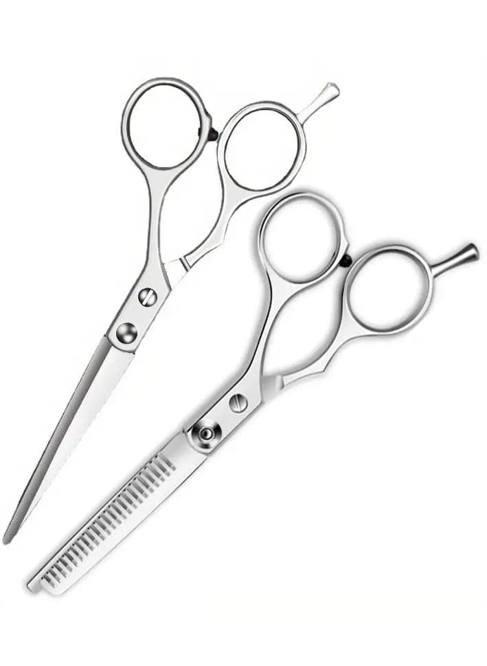 Premium Professional Hair Cutting Scissors - Sharp Toothed Straight Scissors for Home Hair Cuts