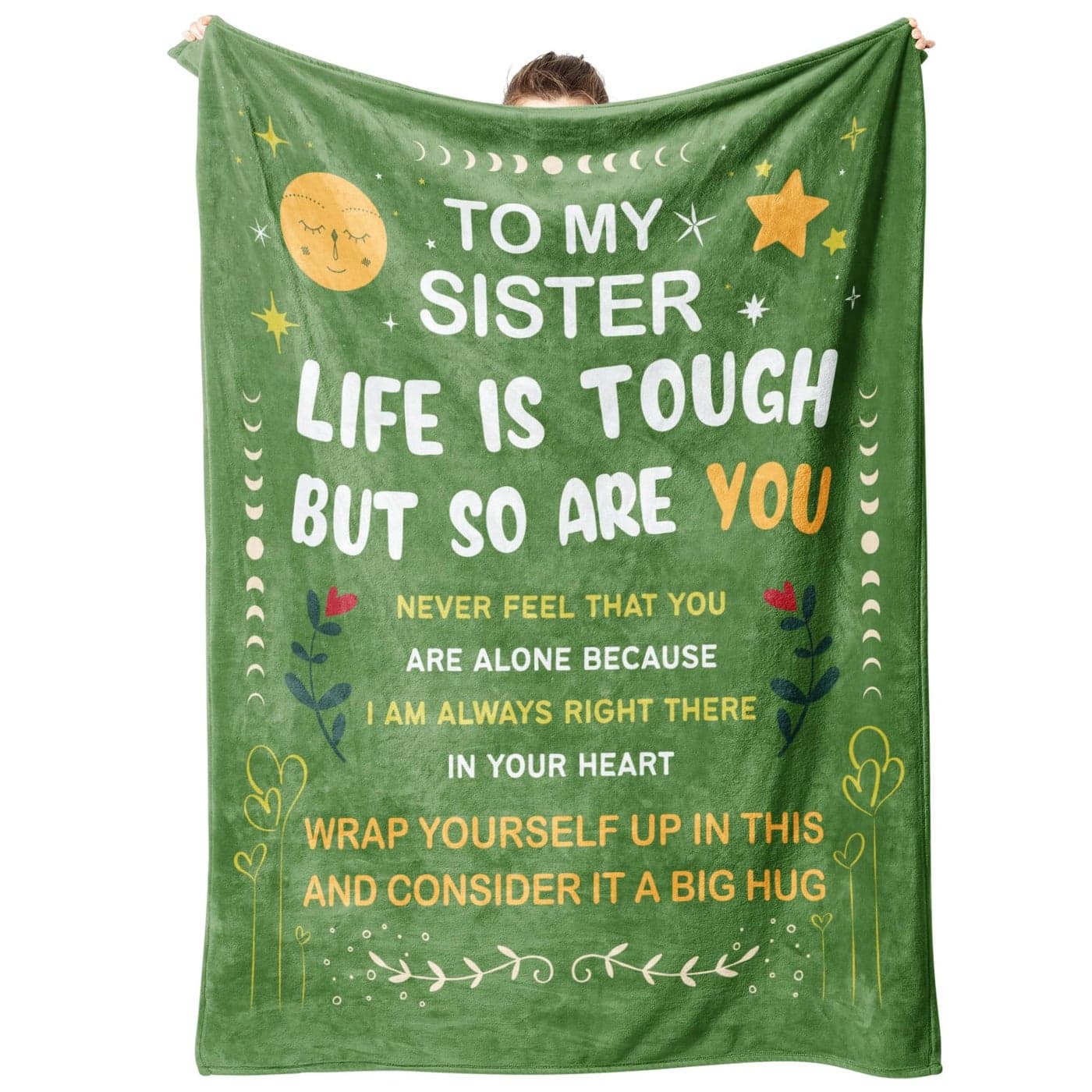 Niyewsor Sister Gifts on Christmas Sister Birthday Gifts Blanket Gift for BigLittleTwin Sisters on Mothers Day to My Sis Life is Tough Soft Throw Blanket 60 x 50