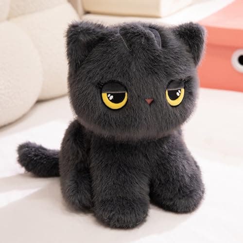PEACH CAT Cat Stuffed Animal 118 Cute Kitten Plushies Soft Plush Toys Gifts for Kids Grey