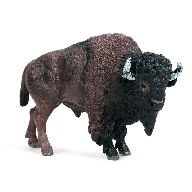 EOIVSH North American Bison FigurineRealistic Bull Figure Fun Wildlife Play Animal Toy for BoysGirls Kids