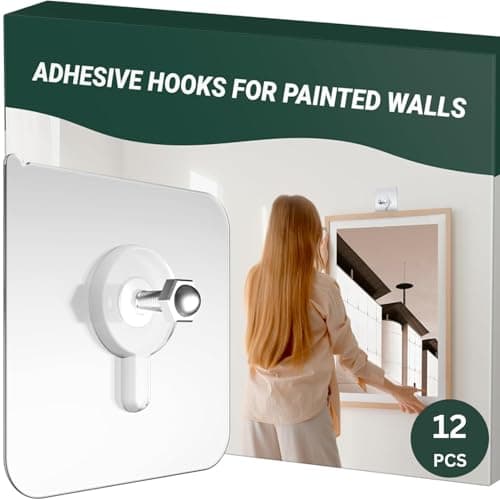 12 Pack Adhesive Heavy Duty for Hanging Wall Decor Items Home Decor Items Clock Hanging Photo Frame for Without Drilling Nail Key Holder