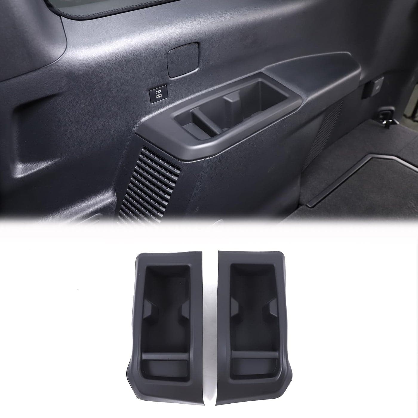 Car Third Row Cup Holder Compatible with Toyota Land Cruiser 250 Prado J250 LC250 2024 2025 Accessories Third Row Door Armrest Drink Water Cup Holder Insert Low Version