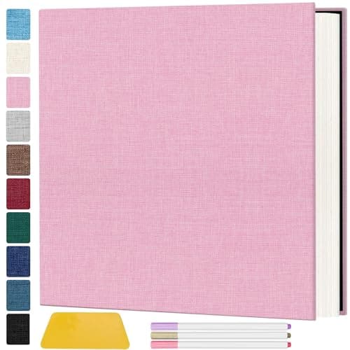 Zesthouse Photo Album Self Adhesive Pages, 60 Pages Magnetic Scrapbook Albums with Sticky Page, Photos Album Holds 8x10 & 5X7 & 4x6 & 6x8 & 3x5, Large Picture Book Ideal Gift for Family Wedding Baby