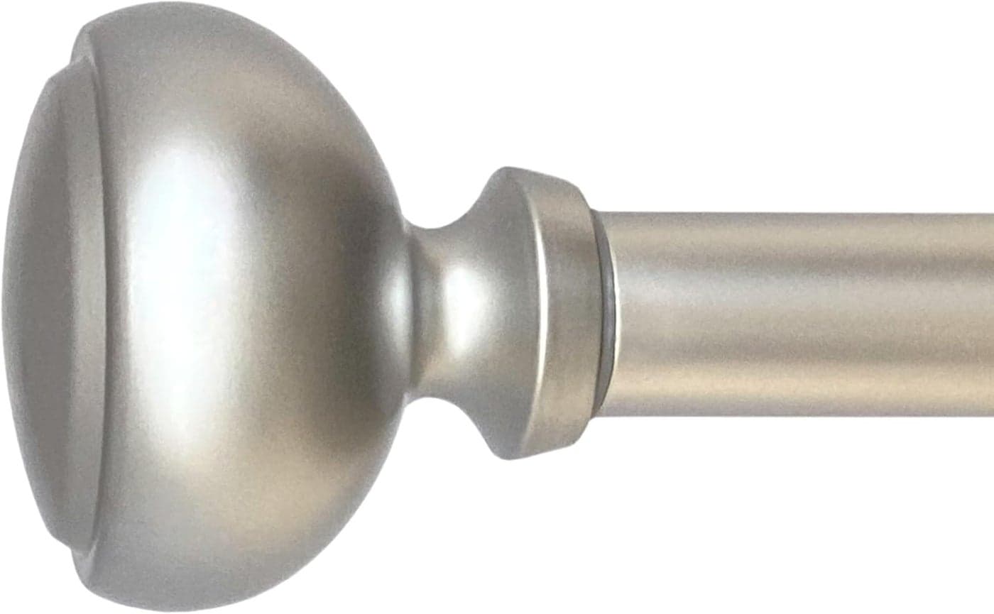 Fairbanks II 1220 Inch Adjustable Side Curtain Rod Set Pair 1 Inch Diameter in Nickel