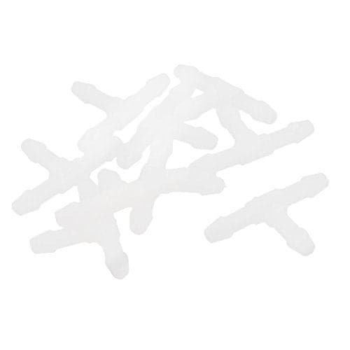 uxcell Plastic Fish Tank Aquarium 3 Way Air Tubing Tee Connector Adapter 10 Pcs White