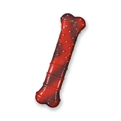 Nylabone Textured Bone Power Chew Toy for Dogs, Durable & Tough Dog Toys for Aggressive Chewers, Beef Jerky Flavor, X-Small Dogs - Up to 15 lbs, 1 Count