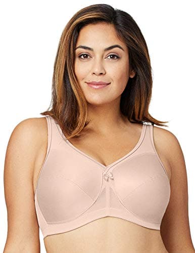 Glamorise Full Figure Plus Size MagicLift Active Support Bra Wirefree #1005 Café