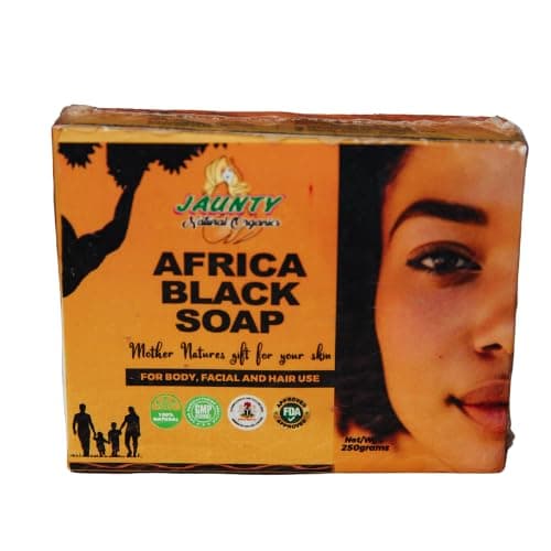 African Black Soap 250g 100 Natural Bar Soap for Body Face and Hair Premium Acne Cleanser and reduces the appearance of Dark Spot Fragrance Free For all SkinTypes 250 grams