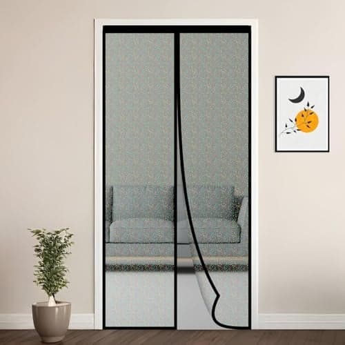 LifeKrafts AC Curtain Magnetic|Thermal Screen|Insulated|Translucent Glitter Pattern|Insect & Pest Control|Privacy Screen, Dust, Pollen & Pollution Control Screen(Size 210 x 100 cm) Non-Customizable
