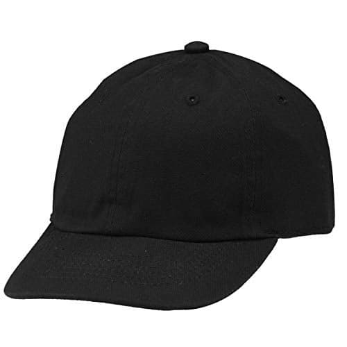 Falari Kids Boy Girl Baseball Cap Hat Washed Low Profile 100% Cotton Soft Lightweight Adjustable Size (2-5 Years, Black)