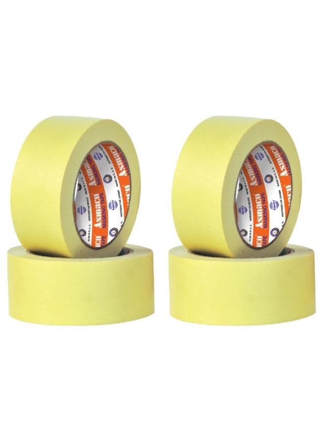 Masking Tape Temperature Grade - Yellow - 24 Mm x 25 Yards - Set of 02