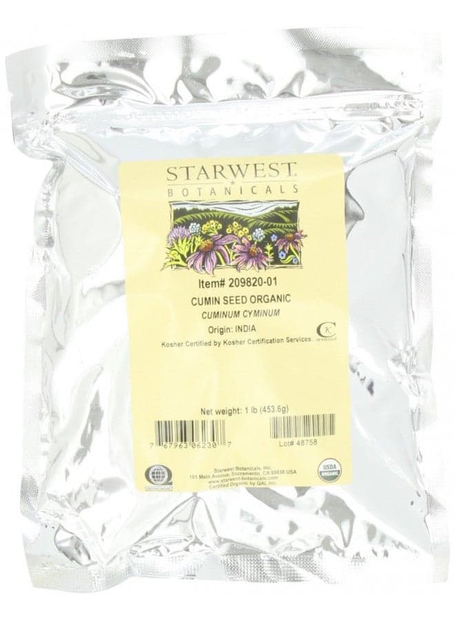 Starwest Botanicals Organic Cumin Seed, 1-pound Bag