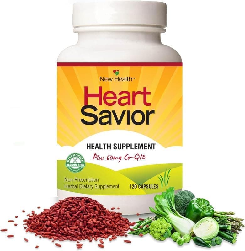 Natural Supplement with CoQ10 Red Yeast Rice Niacin Policosanol and Guggul The Natural Way by New Health Plus 60 MG CoQ10 120 caps