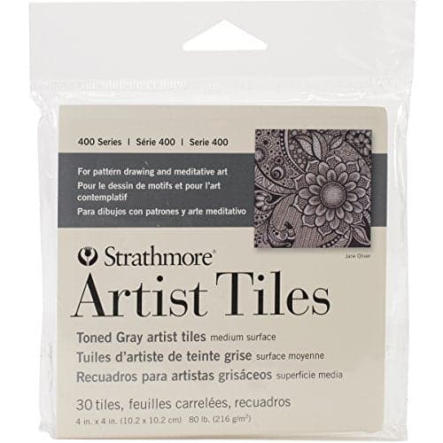 Strathmore 1059781 400 Series Toned Gray Artist Tiles 4x4 30 Count