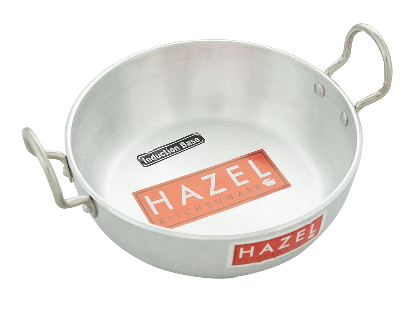 HAZEL 4 mm Aluminium Induction Base Kadai with Handle, 1350 ml