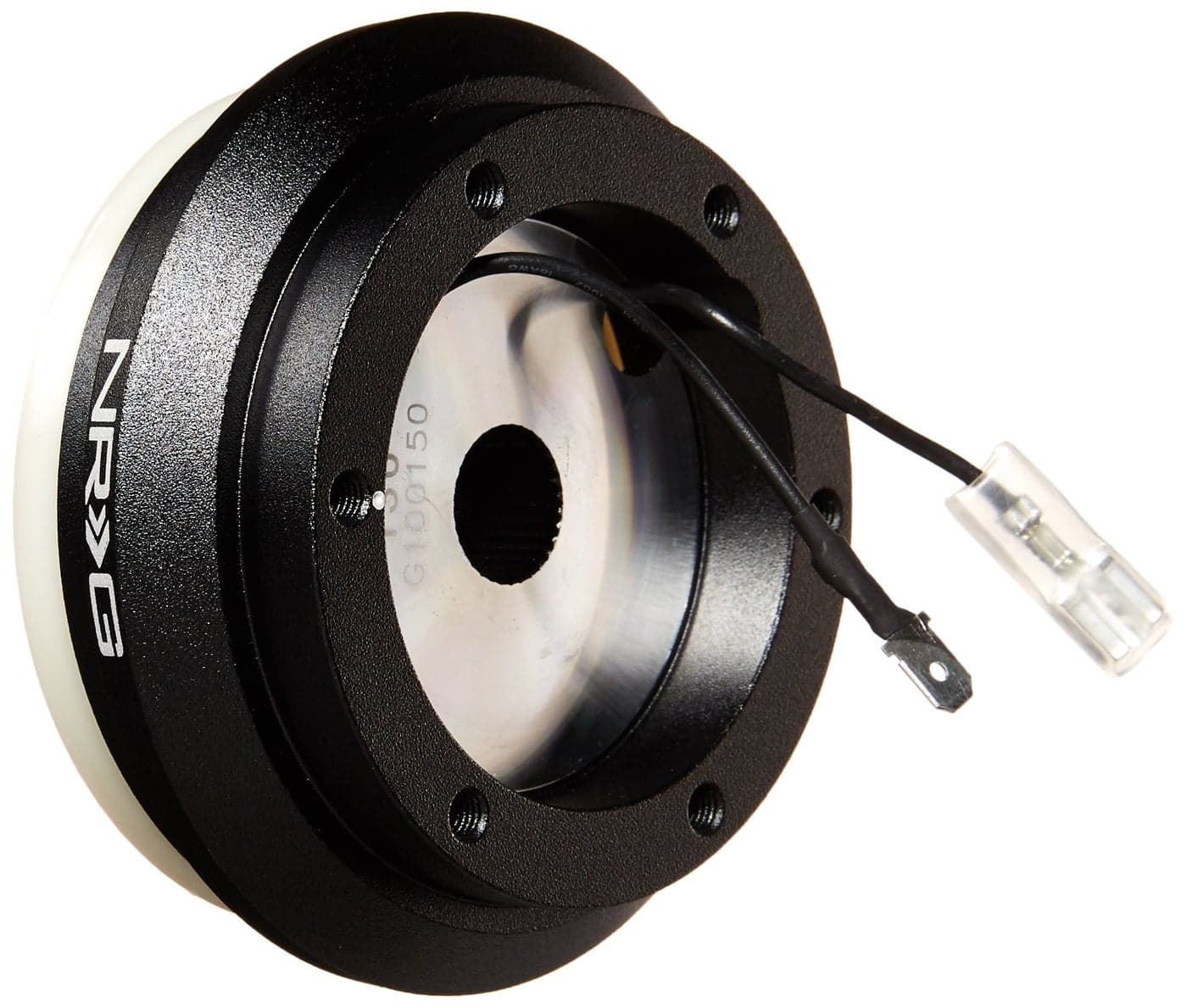 NRG Innovations Racing Style Steering Wheel Short Hub, Lockable Aluminum Steering Shaft, 6x70mm Bolt Pattern Quick Release Adapter Unit, Compatible With 94-02 Honda Accord, Black, NRG-SRK-130H