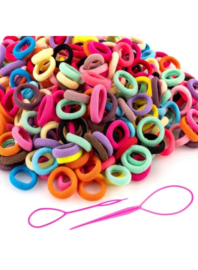 ZHEWTOEN 360 Pcs Baby Hair Ties Small No Damage Elastic Hair Bands for Toddlers Little Girls and Kids Soft Ponytail Holders Baby Hair Accessories20 Colors