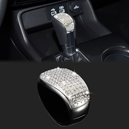 TOMALL Bling Gear Shift Knob Cover Compatible with Honda Civic 11th 20222023 for CRV 20232024 Diamond Crystal Auto Decorative Accessories for Car Silver