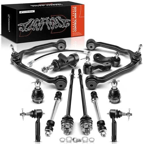 A-Premium 13Pc AWD 4WD Front Suspension Kit, For Chevy GMC Silverado 1500 Sierra 1500 Suburban Avalanche Tahoe Yukon XL Escalade EXT ESV, Upper Control Arm Lower Ball Joint Sway Bar Link Tie Rod End