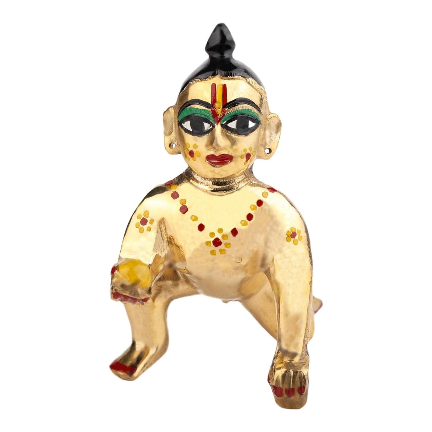 DITYA Art India Laddu Gopal Idol with Exquisite Painted Eyes 260g