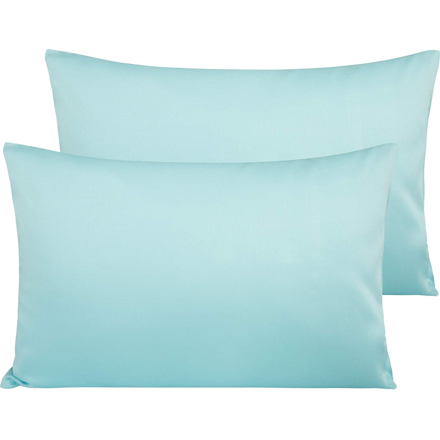 NTBAY Egyptian Cotton Queen Pillowcases Set of 2 500 Thread Count Cotton Pillowcases Soft and Breathable Envelope Closure Pillow Cases 20x30 Pillow Covers for Bed Aqua