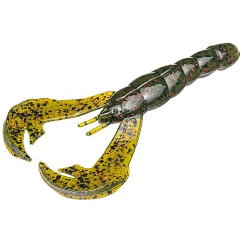 Strike King Rage Craw 4-Inch Fishing Lure, Soft Plastic Grub, Unique Design, Realistic Pincers, Slender Body, 4-Inches, 7-Pack