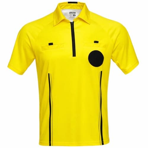 Murray Sporting Goods Yellow Soccer Referee Jersey | Men’s Official Pro Soccer Referee Shirt - Short Sleeve (Yellow, X-Small)