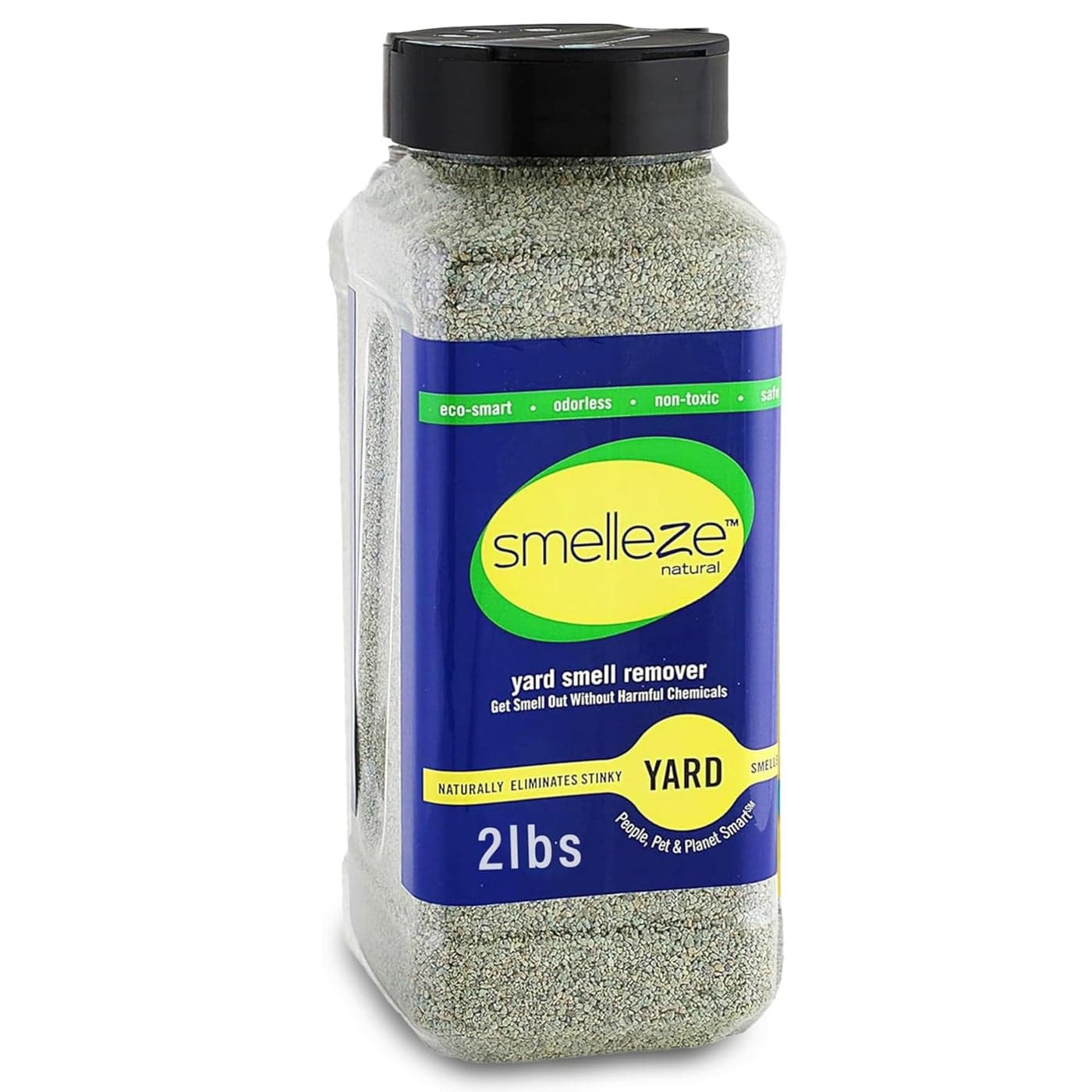 SMELLEZE Natural Yard Odor Remover Deodorizer: 2 lb. Granules Eliminate Outdoor Pet Urine & Stool Smell. Long Lasting. People, Pet, Plant & Planet Safe.