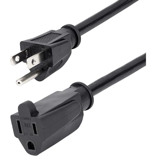 StarTech.com 10 Ft Power Cord with 125 Volts at 13 Amps - 16 AWG Power Extension Cable Cord - NEMA 5-15R to NEMA 5-15P (PAC10110)