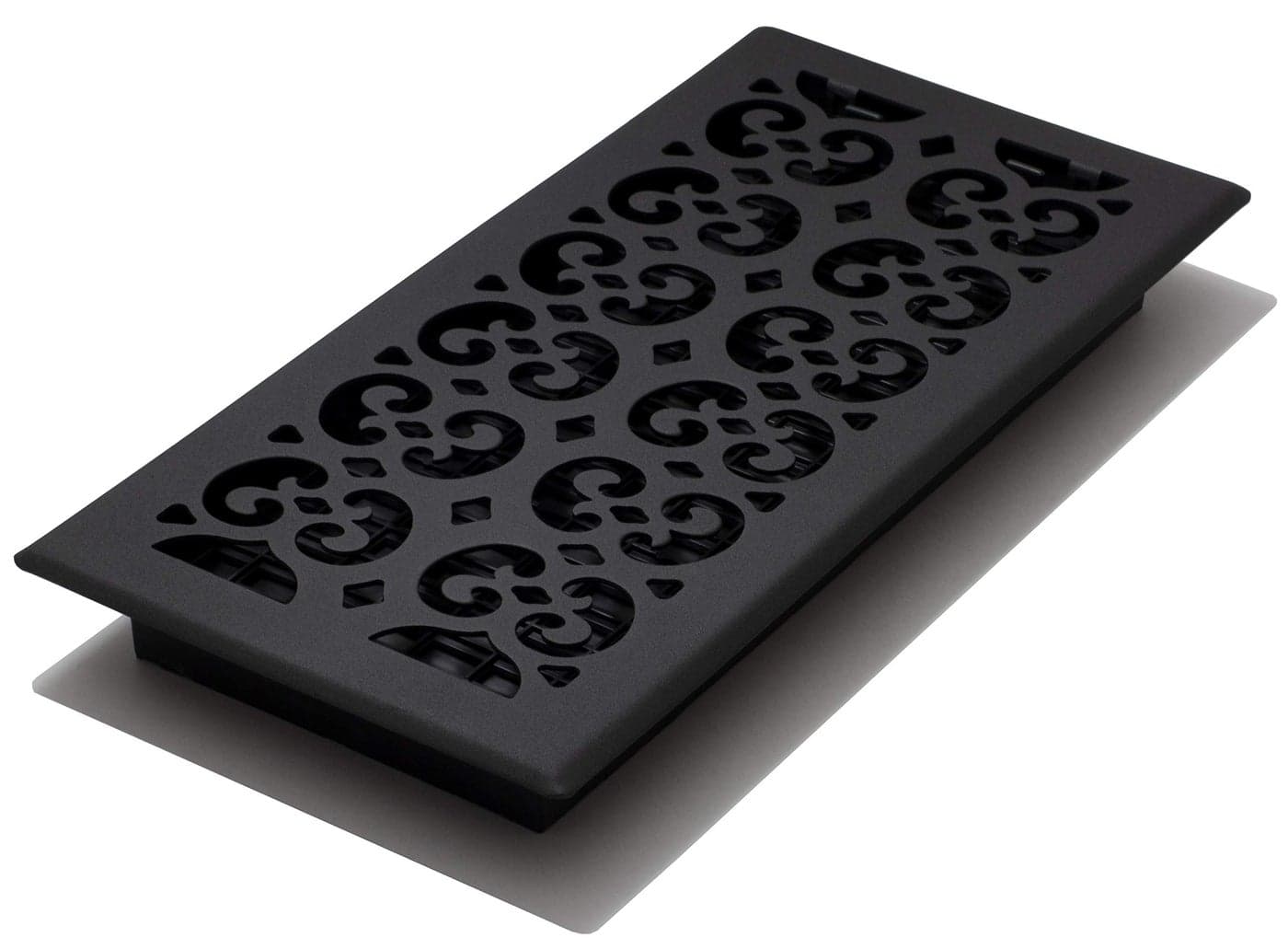 Decor Grates STH614 Classic Collection Floor Register 6x14 Inches Textured Black