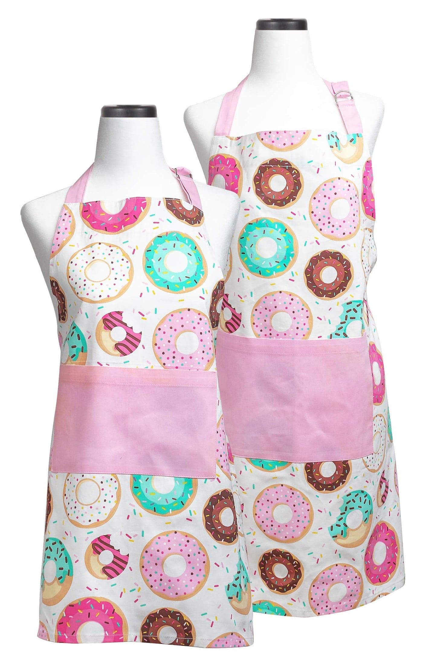 Handstand Kitchen Mother and Daughter 100 Cotton Whimsical Print Apron Set Donut Shoppe